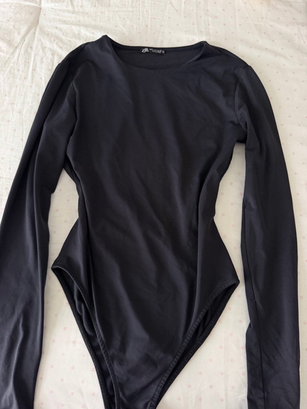 Zara Black Long Sleeve Bodysuit